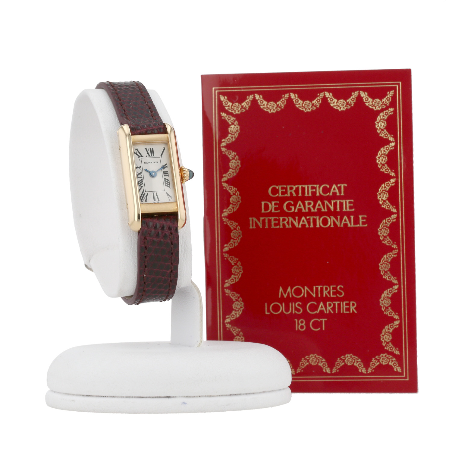 Cartier Tank Américaine  mini  in yellow gold Ref: 828004 Circa 1993 - Detail D2