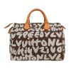 Louis Vuitton x Stephen Sprouse  Speedy 30 handbag  in brown monogram canvas  and natural leather - Detail D4 thumbnail