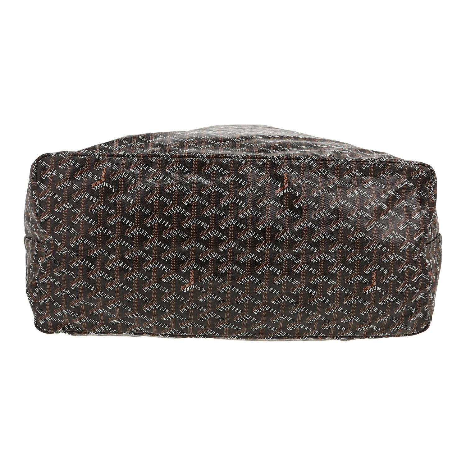 Shopping bag Goyard  Saint-Louis modello grande  in tela Goyardine nera e pelle nera - Detail D1