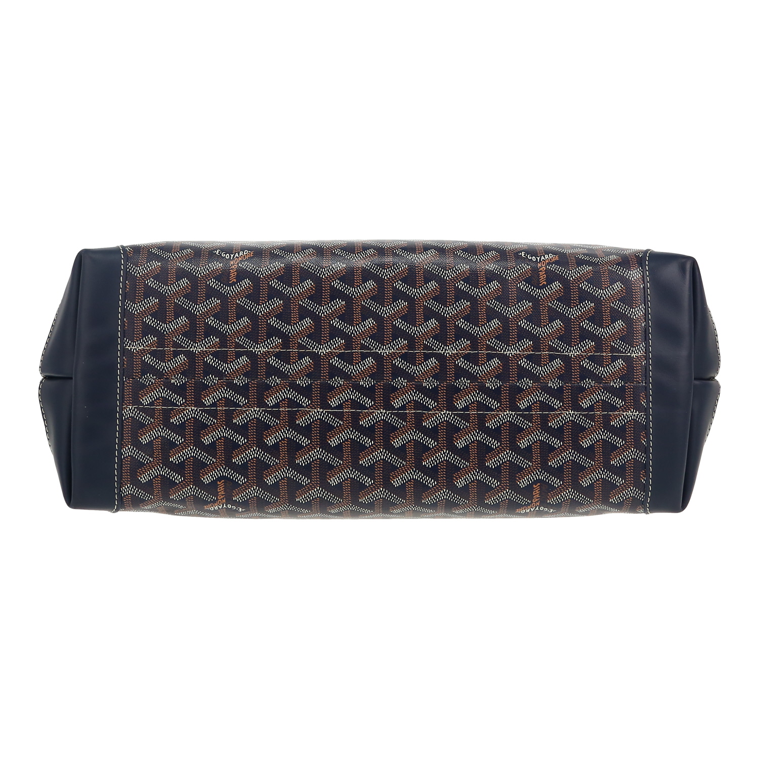 Goyard  Bellechasse shopping bag  in blue Goyard canvas  and blue leather - Detail D1