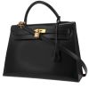 Bolso de mano Hermès  Kelly 32 cm en cuero box negro - 00pp thumbnail