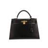 Hermès  Kelly 32 cm handbag  in black box leather - 360 thumbnail