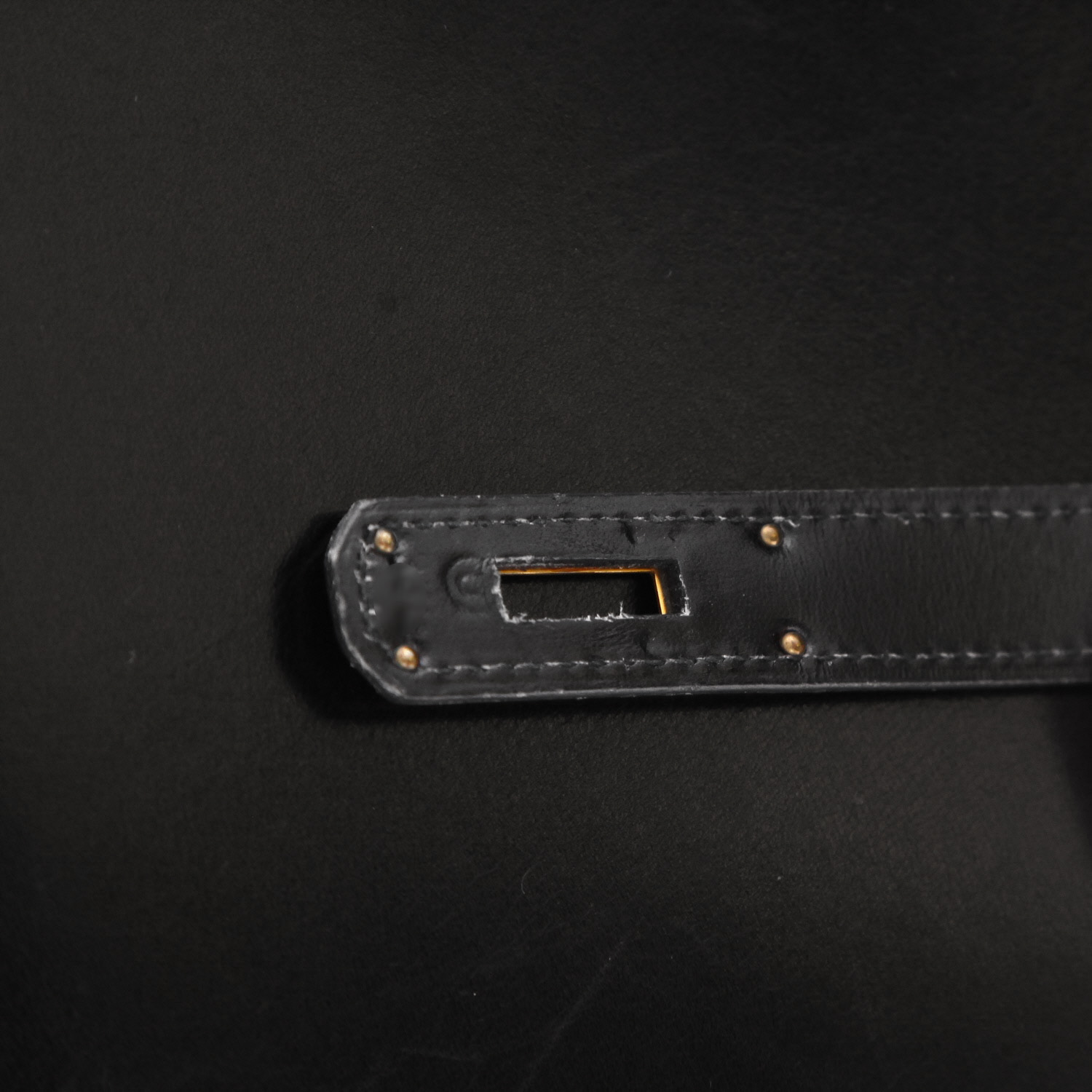 Hermès  Kelly 32 cm handbag  in black box leather - Detail D4