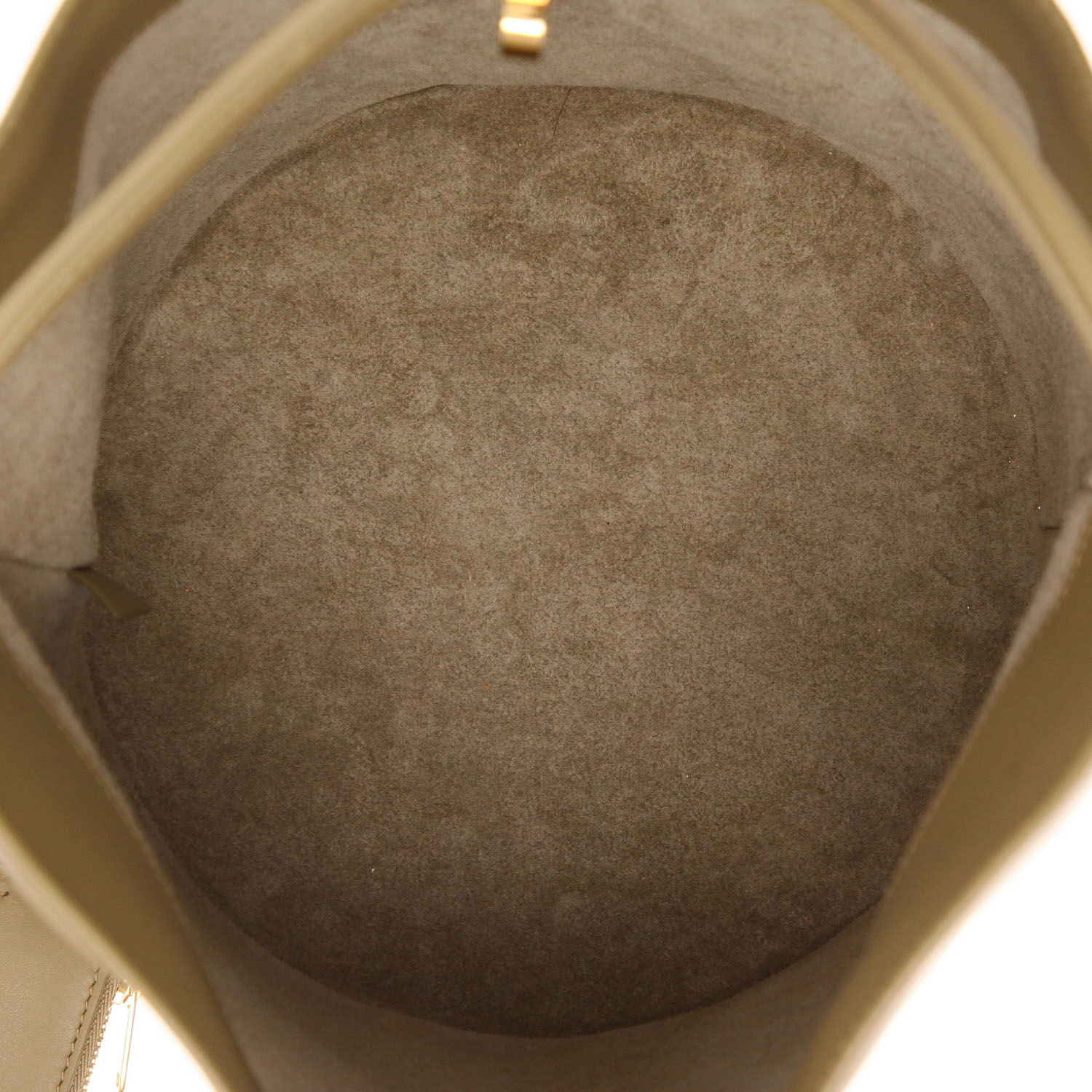 Sac à main Celine  Seau 16 en cuir vert-kaki - Detail D3