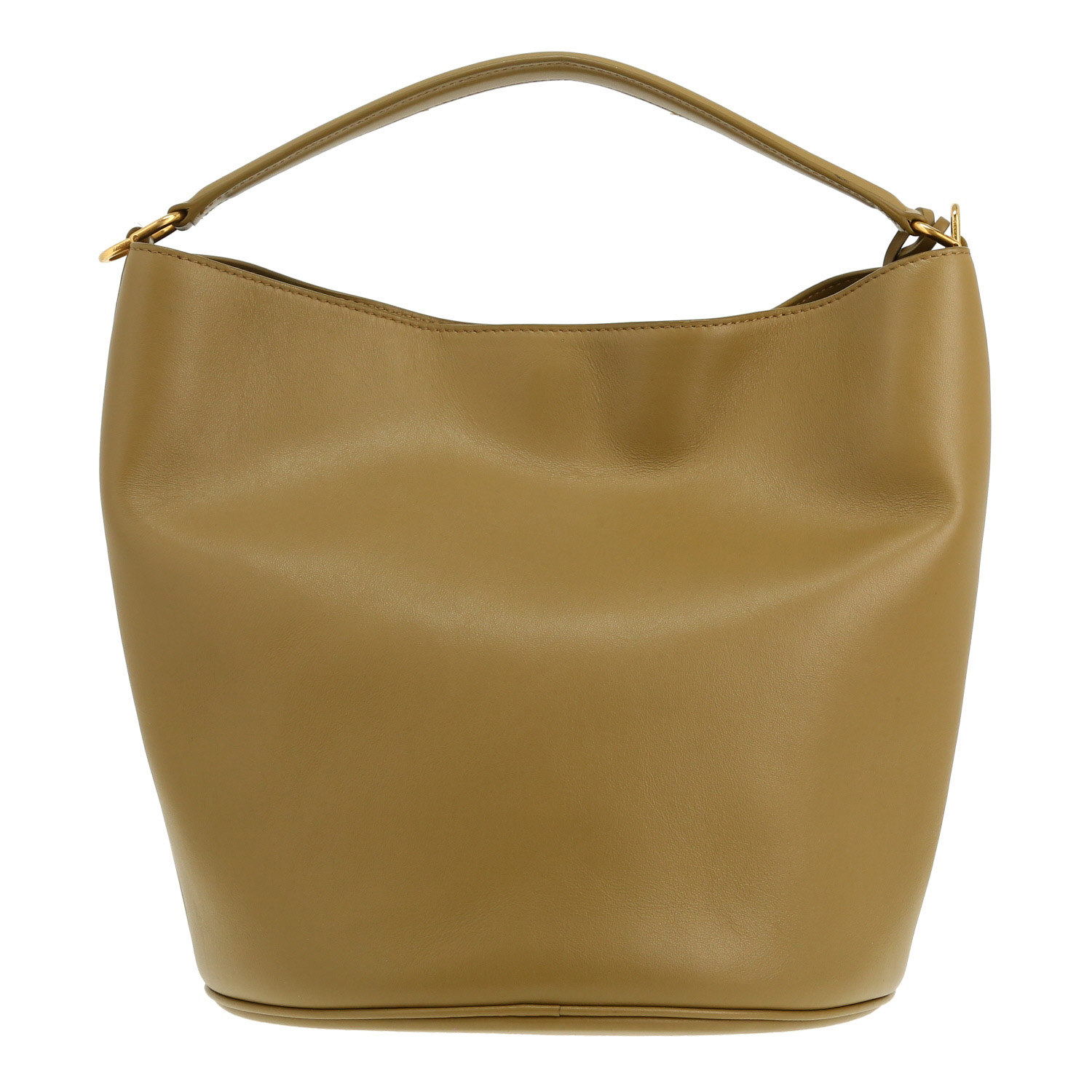 Celine  Seau 16 handbag  in khaki leather - Detail D4