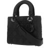 Bolso de mano Dior  Lady Dior en cuero cannage negro - 00pp thumbnail