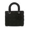 Bolso de mano Dior  Lady Dior en cuero cannage negro - 360 thumbnail