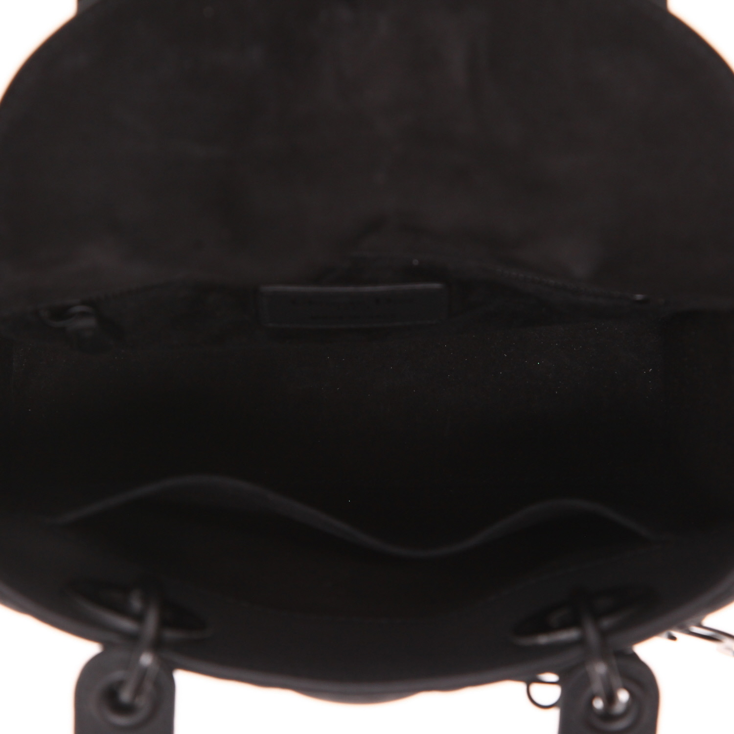 Sac à main Dior  Lady Dior en cuir cannage noir - Detail D3