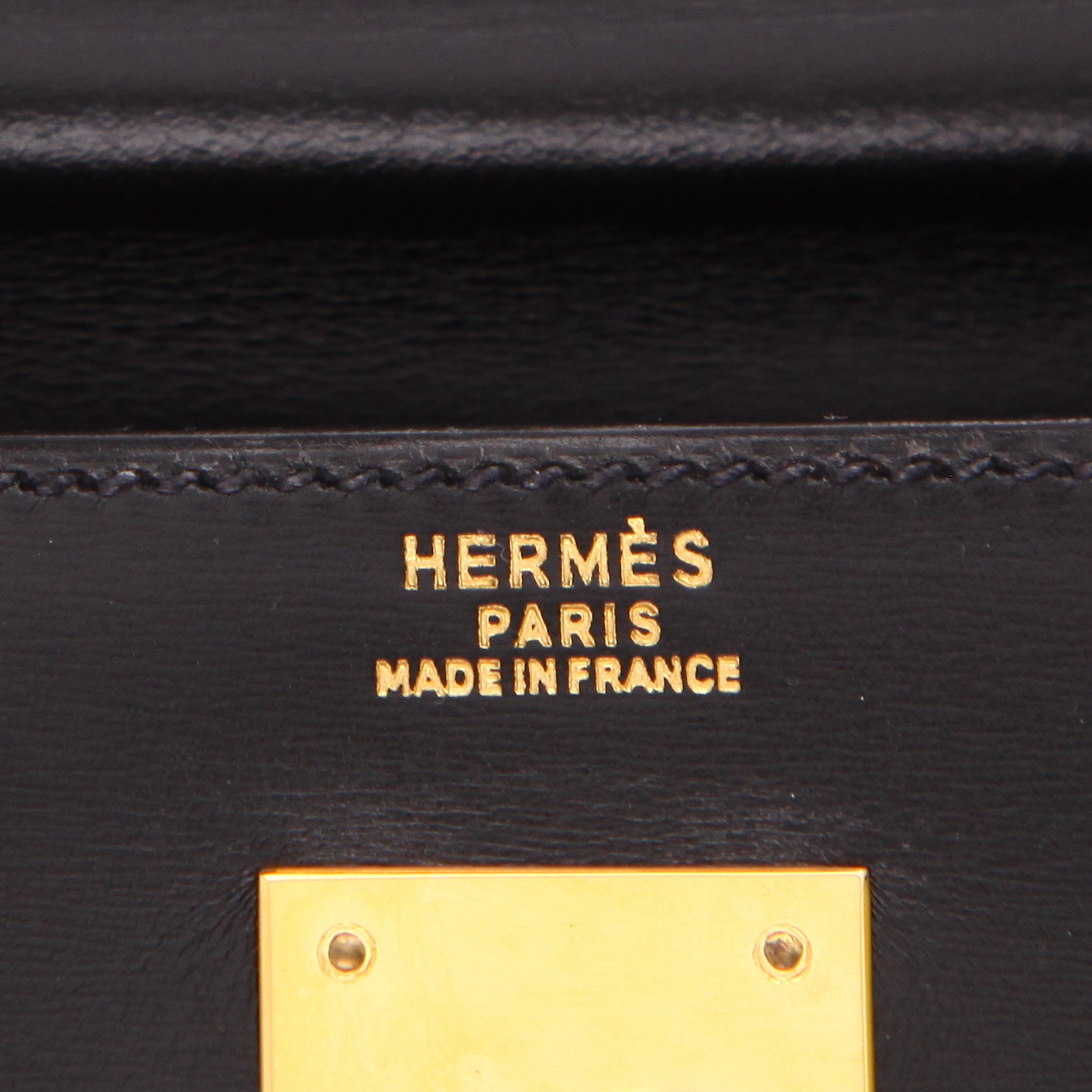 Sac à main Hermès  Kelly 32 cm en cuir box noir - Detail D2