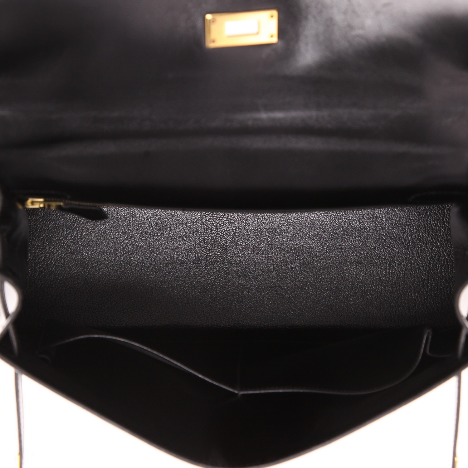 Sac à main Hermès  Kelly 32 cm en cuir box noir - Detail D3
