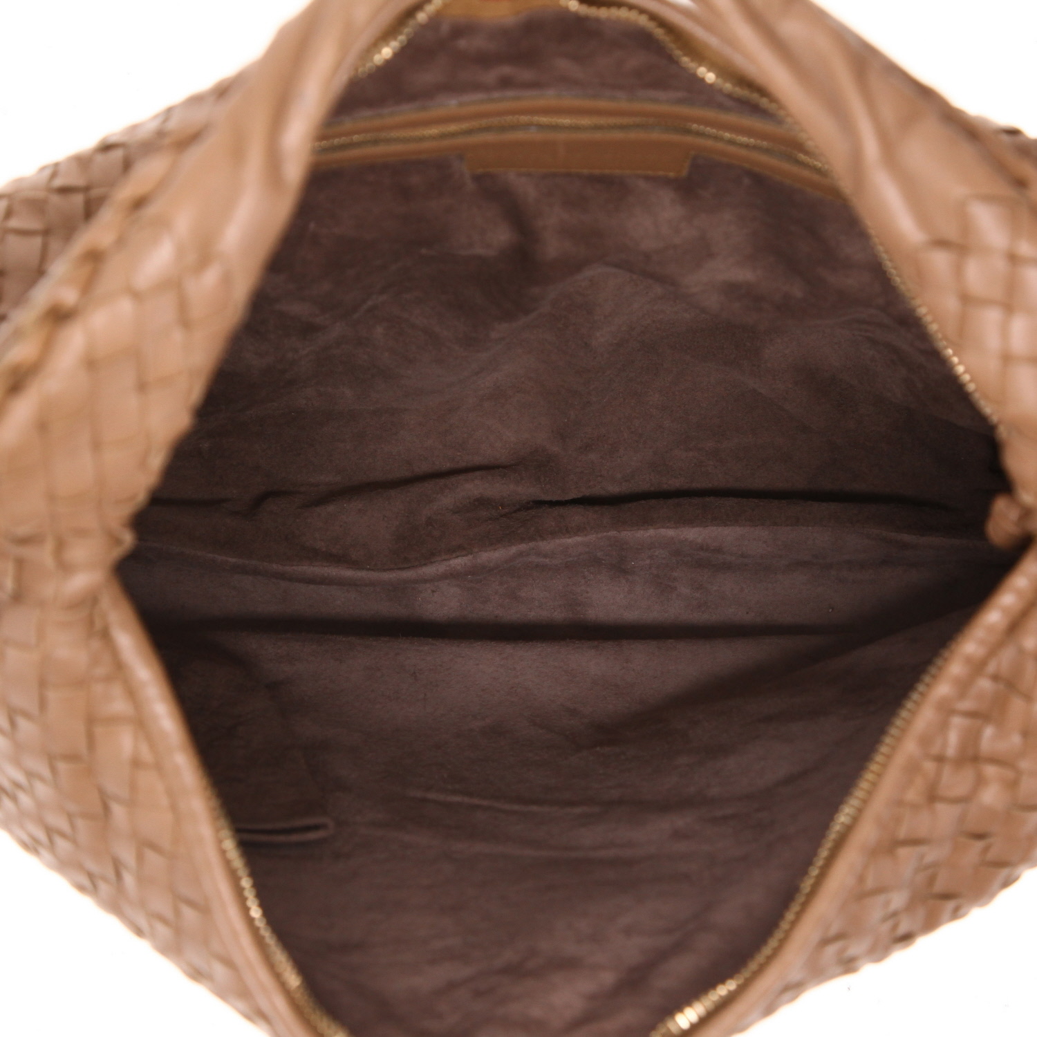 Bolso de mano Bottega Veneta  Veneta en cuero intrecciato marrón - Detail D3
