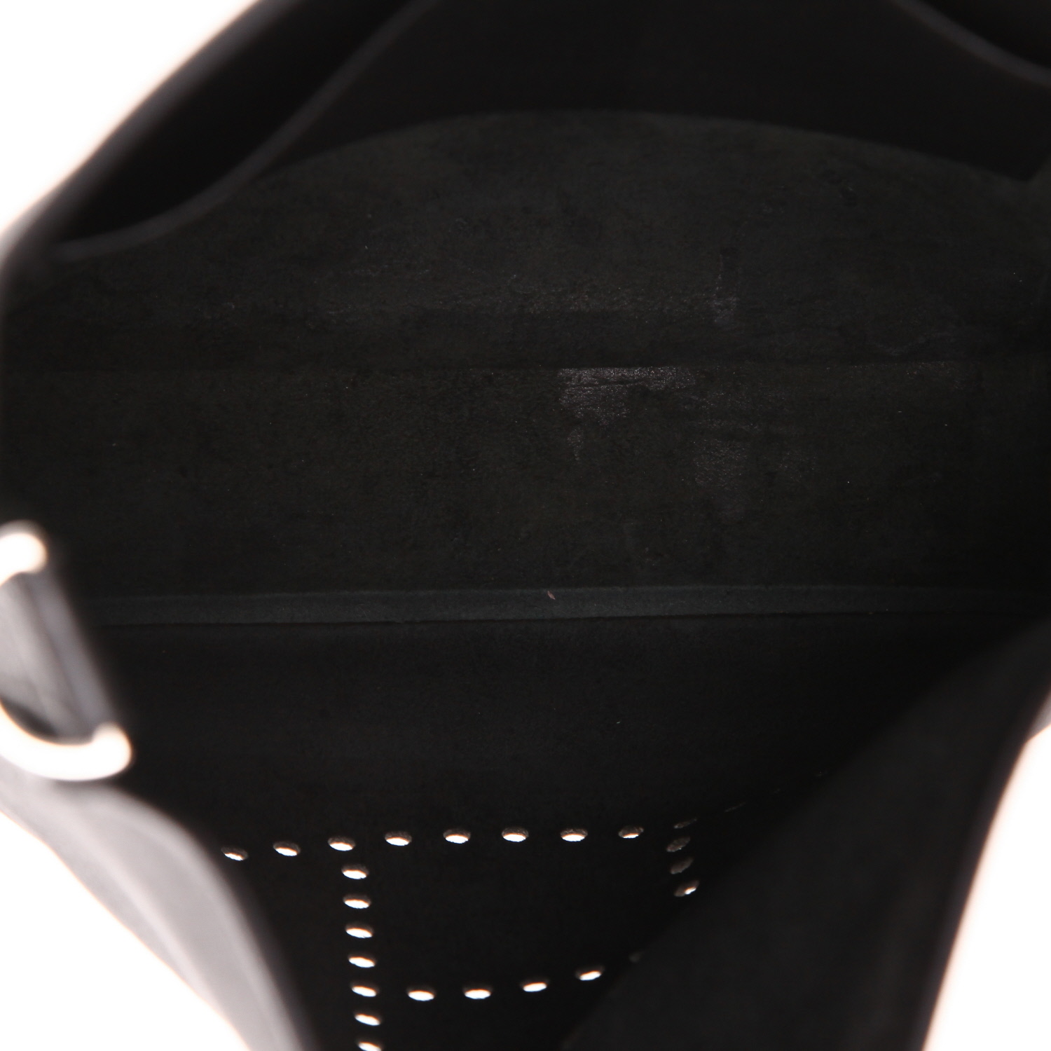 Hermès  Evelyne shoulder bag  in black epsom leather - Detail D3
