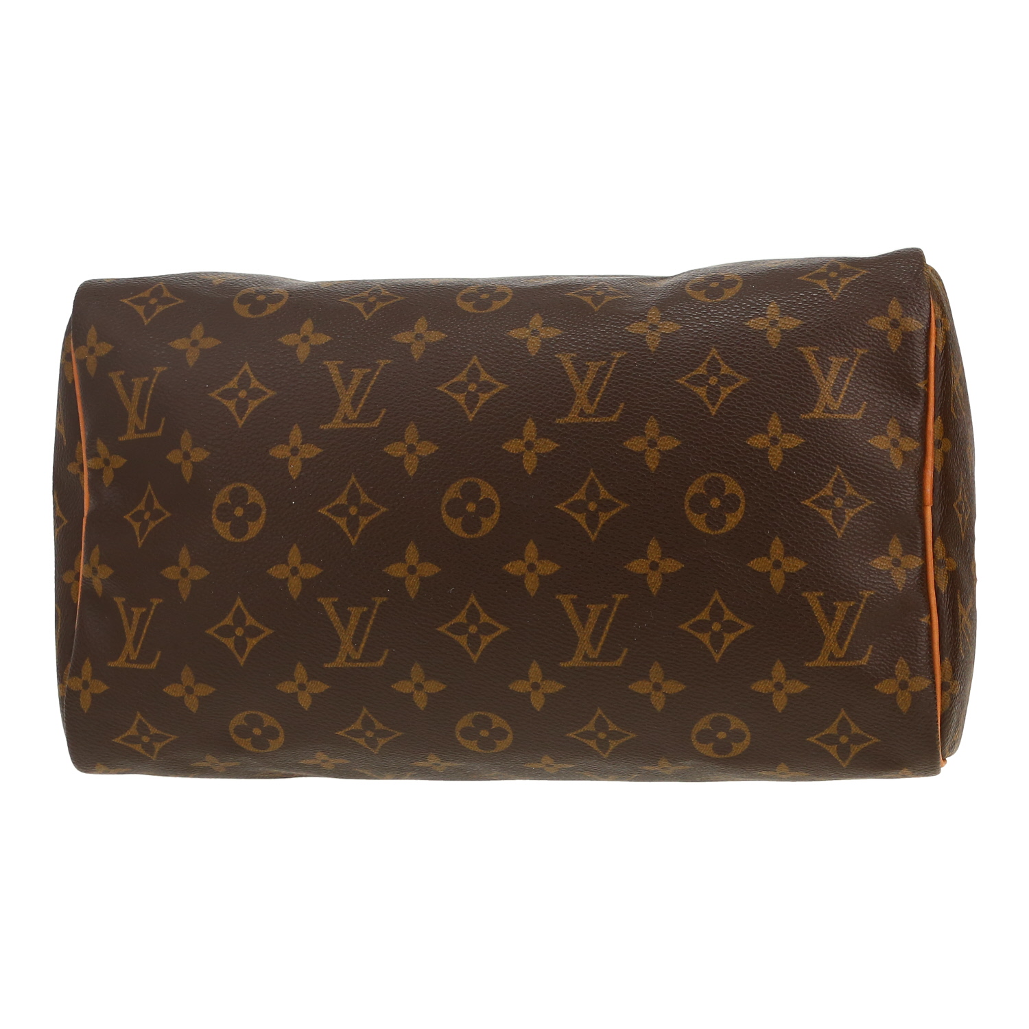 Louis Vuitton  Speedy 30 handbag  in brown monogram canvas  and natural leather - Detail D1