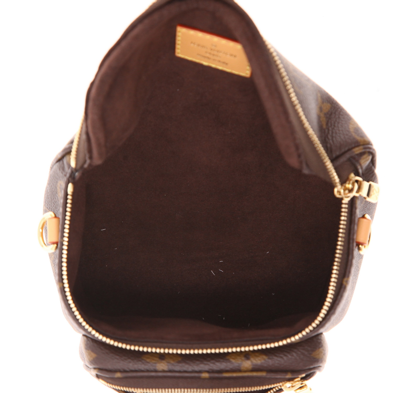 Bolso bandolera Louis Vuitton  Bumbag en lona Monogram marrón y cuero natural - Detail D3