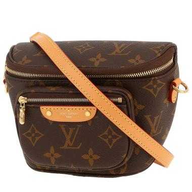 Sac bandoulière Louis Vuitton  Bumbag en toile monogram marron et cuir naturel Sac bandoulière Louis Vuitton  Bumbag en toile monogram marron et cuir naturel
