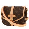 Louis Vuitton  Saumur shoulder bag  in brown monogram canvas  and natural leather - 00pp thumbnail