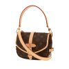 Louis Vuitton  Saumur shoulder bag  in brown monogram canvas  and natural leather - Detail D5 thumbnail