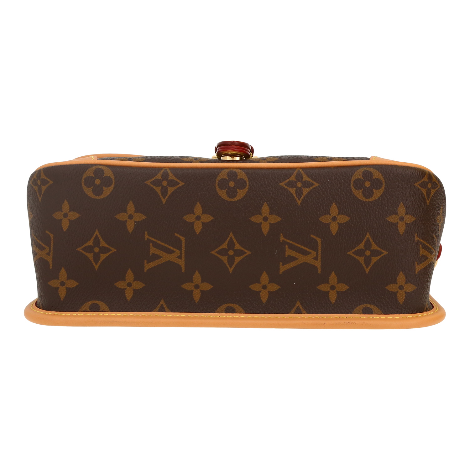 Louis Vuitton  Diane shoulder bag  in brown monogram canvas  and natural leather - Detail D1