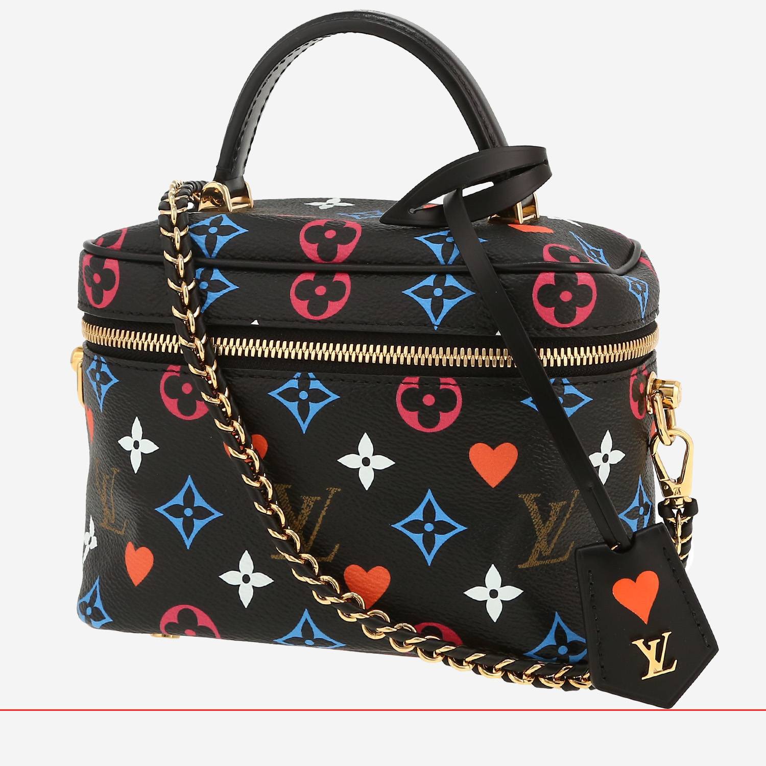 Louis Vuitton  Vanity Game On en toile monogram multicolore et noire et cuir noir