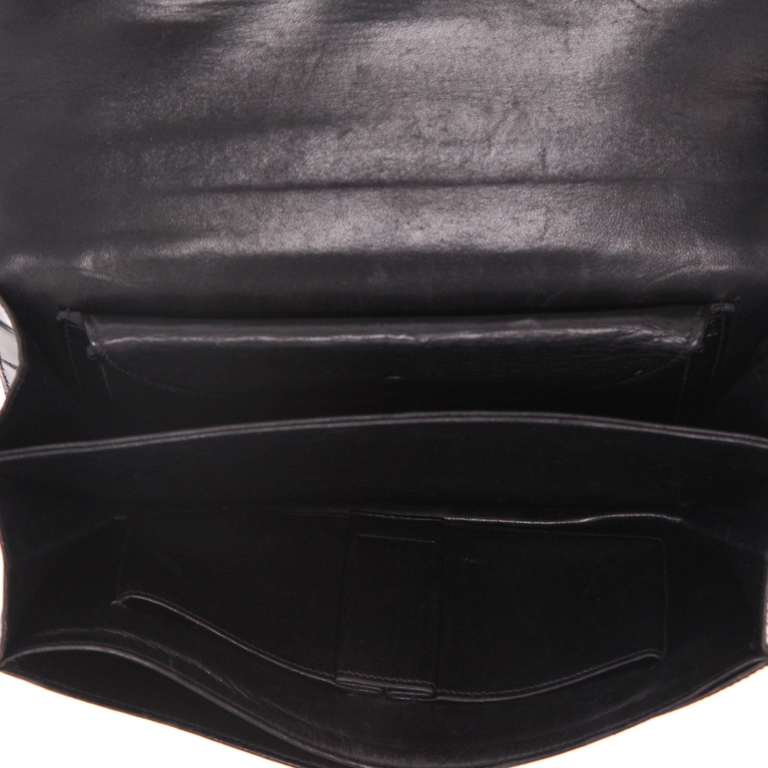 Bolso de mano Hermès  Cocarde en cocodrilo negro - Detail D3