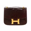 Borsa Hermès  Constance in coccodrillo bordeaux - 360 thumbnail