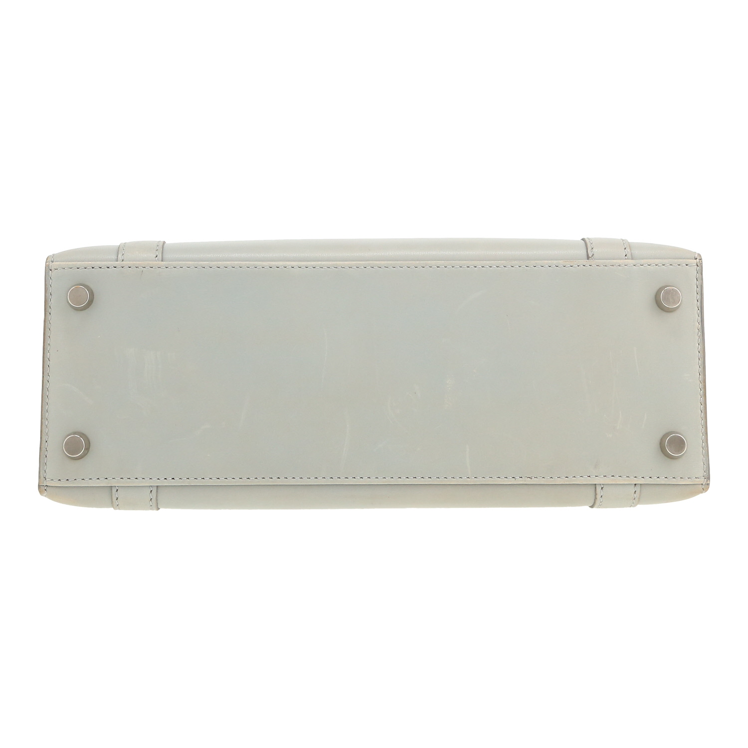 Sac à main Hermès  Drag en cuir gris - Detail D1