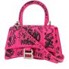 Bolso de mano Balenciaga  Hourglass en cuero rosa - 00pp thumbnail