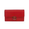 Bolso bandolera Gucci  Interlocking G en cuero granulado rojo - 360 thumbnail