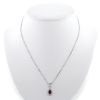 Collier Chaumet Joséphine Aigrette en or blanc, diamants et grenat - 360 thumbnail