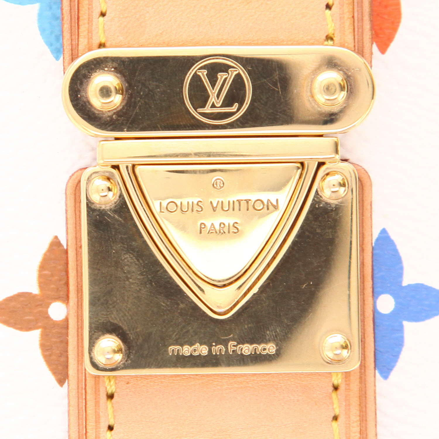 Louis Vuitton  Shirley Bag handbag  in multicolor monogram canvas  and natural leather - Detail D2