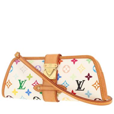 Bolso de mano Louis Vuitton  Shirley Bag en lona Monogram multicolor y cuero natural