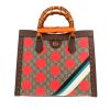 Sac bandoulière Gucci  Diana en toile siglée beige et cuir marron - 360 thumbnail