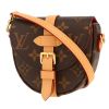 Bolso bandolera Louis Vuitton  Chantilly mini  en lona Monogram marrón y cuero natural - 00pp thumbnail