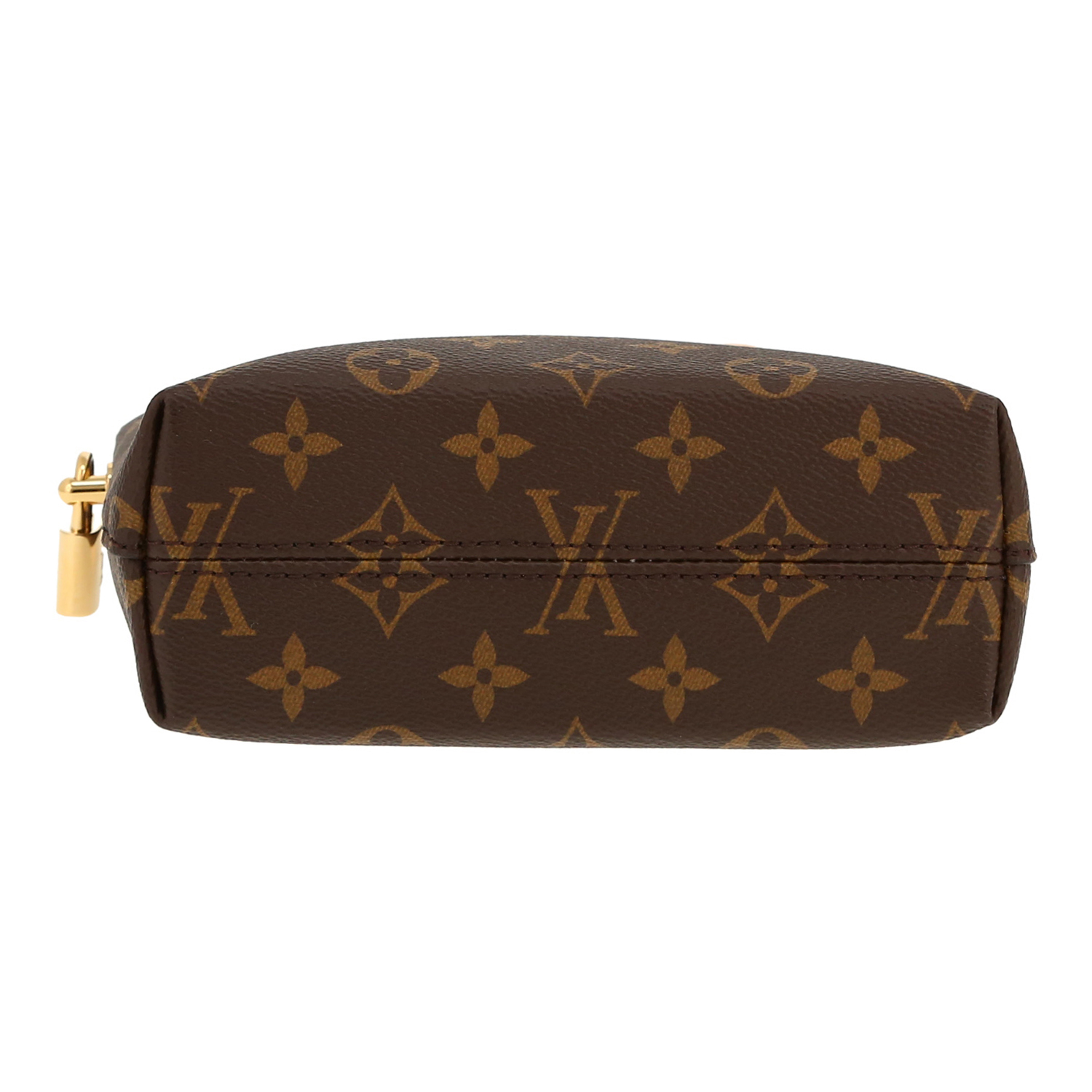 Louis Vuitton  Lockit BB shoulder bag  in brown monogram canvas  and natural leather - Detail D1