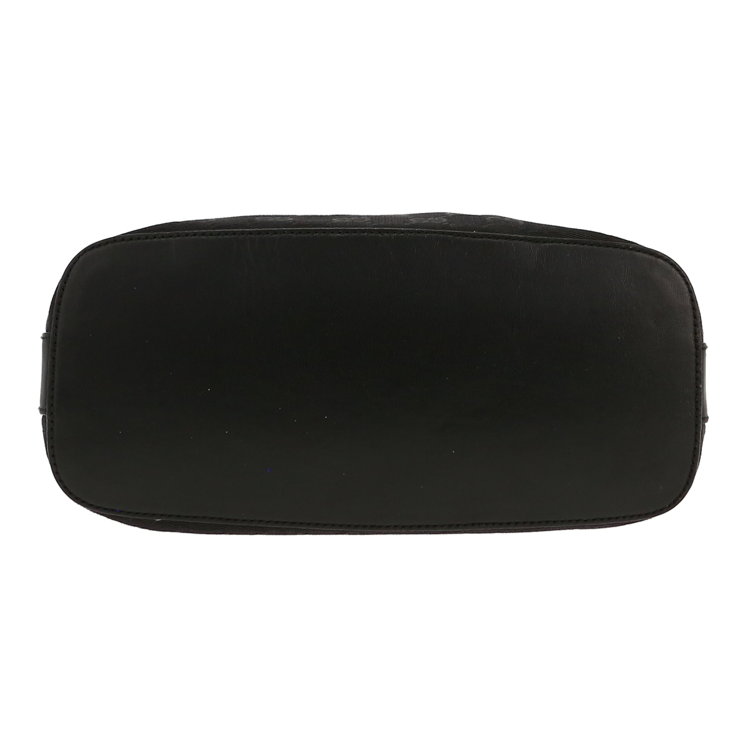 Bolso de mano Gucci Vintage en tejido "sûpreme GG" negro y cuero negro - Detail D1