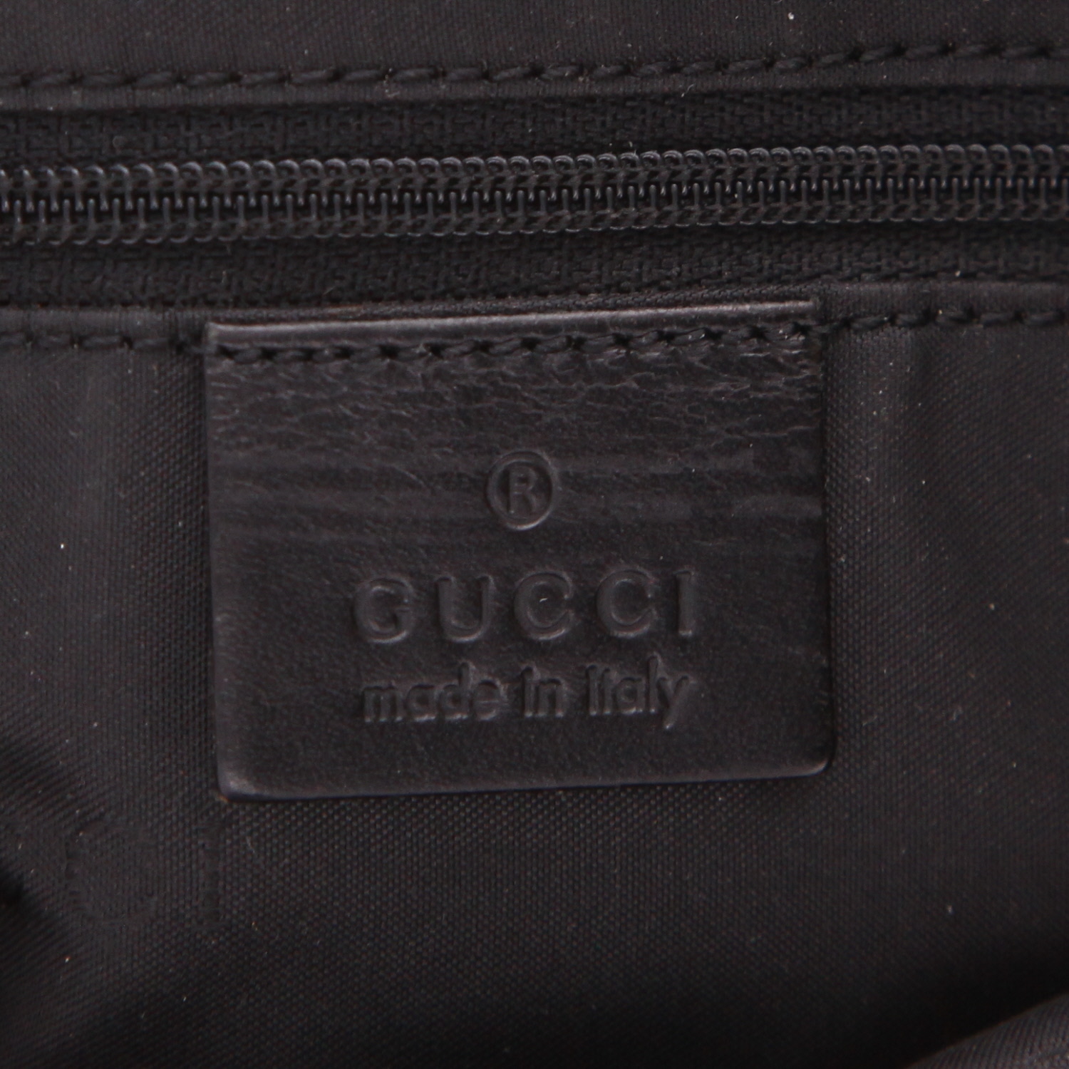 Bolso de mano Gucci Vintage en tejido "sûpreme GG" negro y cuero negro - Detail D2