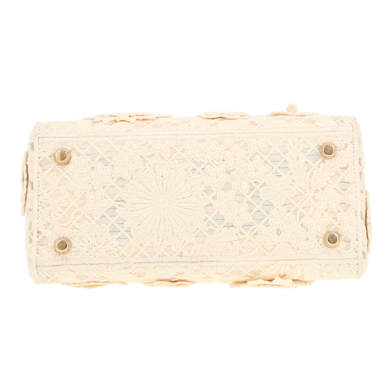 Bolso de mano Dior  Lady D- Lite en lona blanca - Detail D1