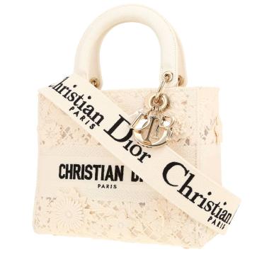 Dior  Lady D- Lite handbag  in white canvas