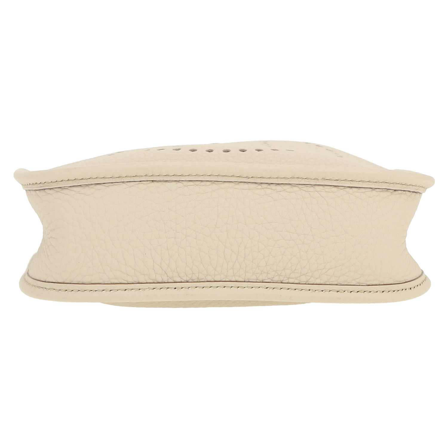 Hermès  Mini Evelyne shoulder bag  in Gris-Béton leather taurillon clémence - Detail D1