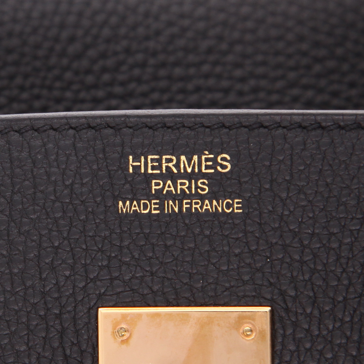 Hermès  Birkin 35 cm handbag  in black togo leather - Detail D2
