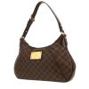 Borsa Louis Vuitton  Thames in tela cerata con motivo a scacchi ebano e pelle lucida marrone - 00pp thumbnail