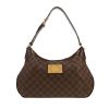 Sac à main Louis Vuitton  Thames en toile damier enduite ébène et cuir glacé marron - 360 thumbnail