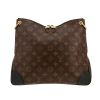 Bolso bandolera Louis Vuitton  Odeon en lona Monogram marrón y cuero negro - 360 thumbnail