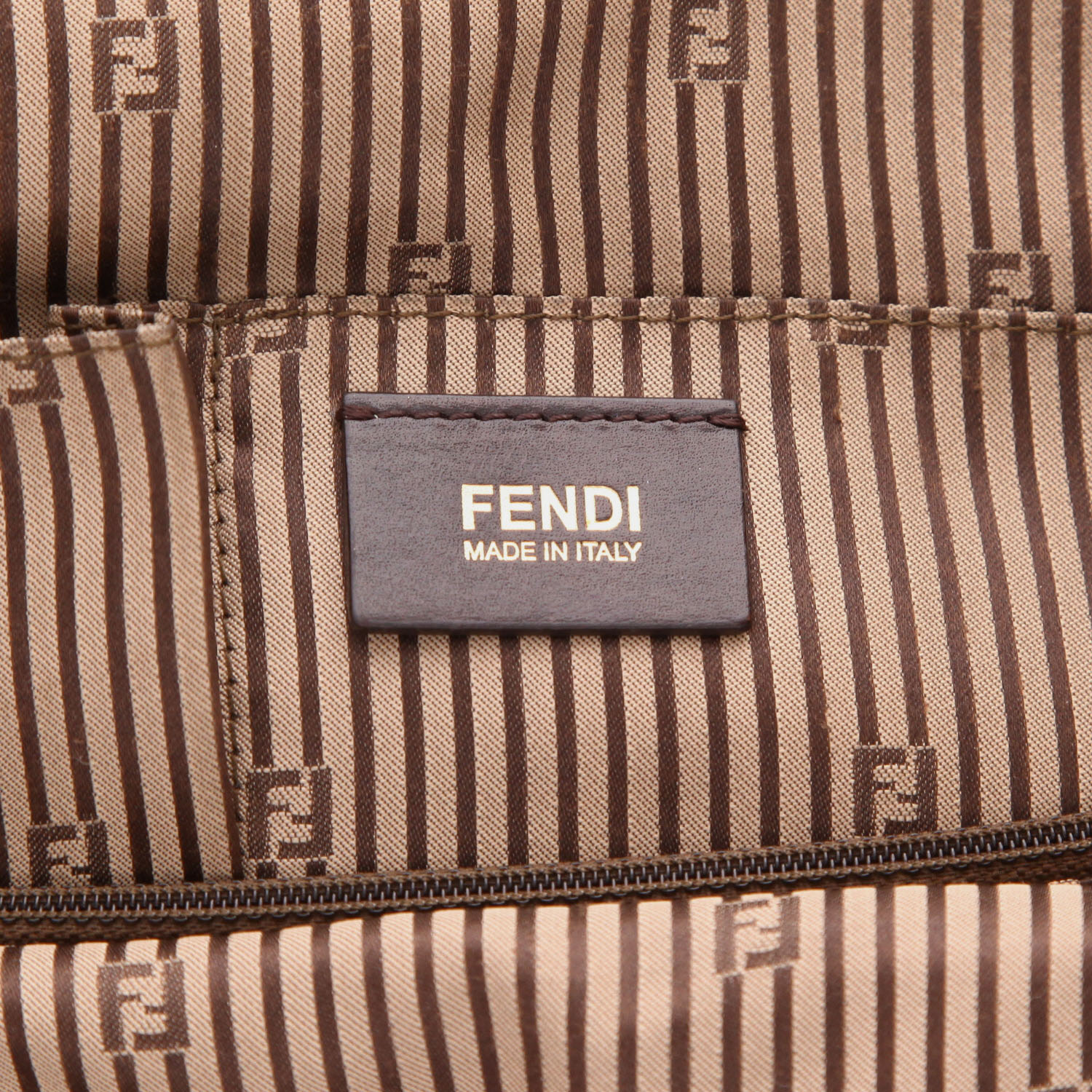Fendi  Chameleon handbag  in yellow, beige and mauve leather - Detail D2
