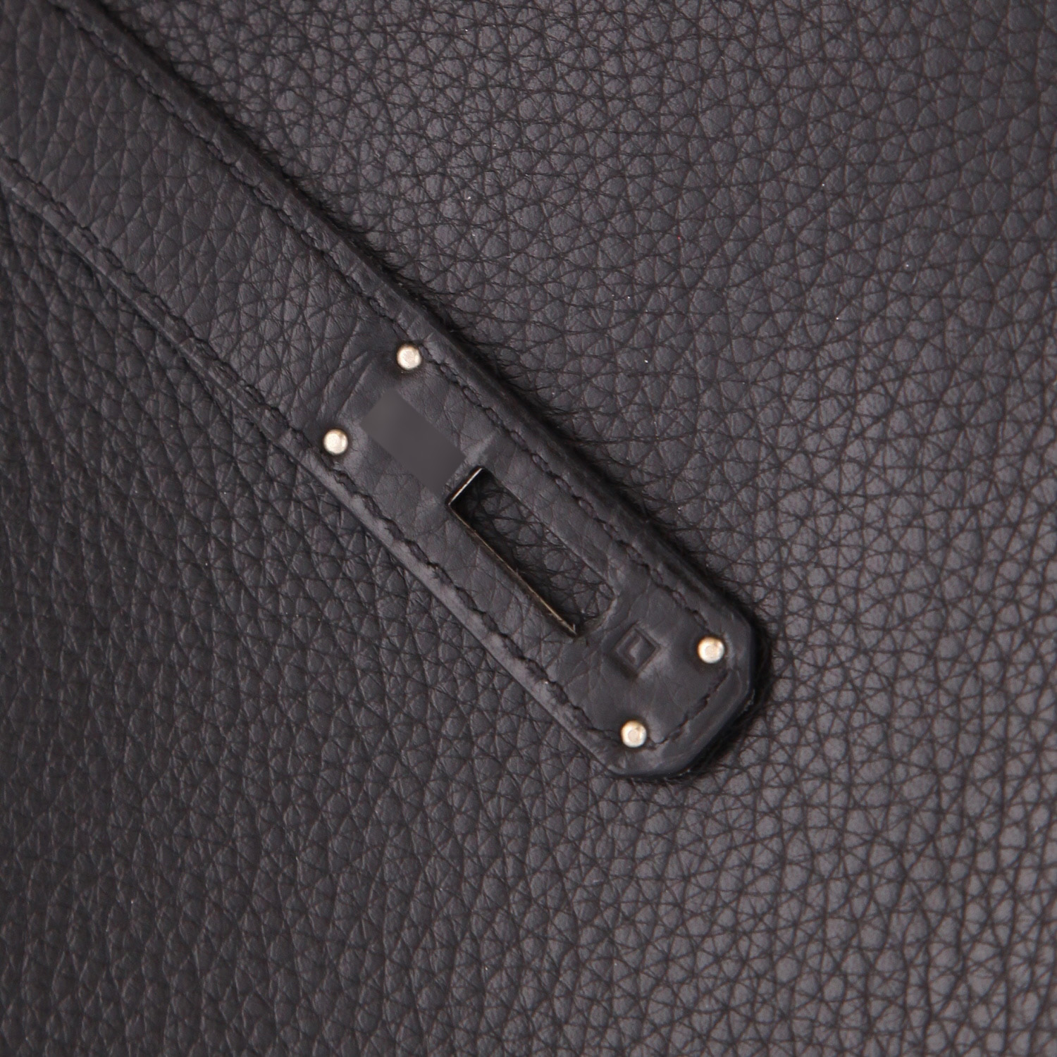 Bolso de mano Hermès  Birkin 35 cm en cuero togo negro - Detail D3