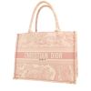 Shopping bag Dior  Book Tote modello medio  in tela con stampa rosa e beige - 00pp thumbnail