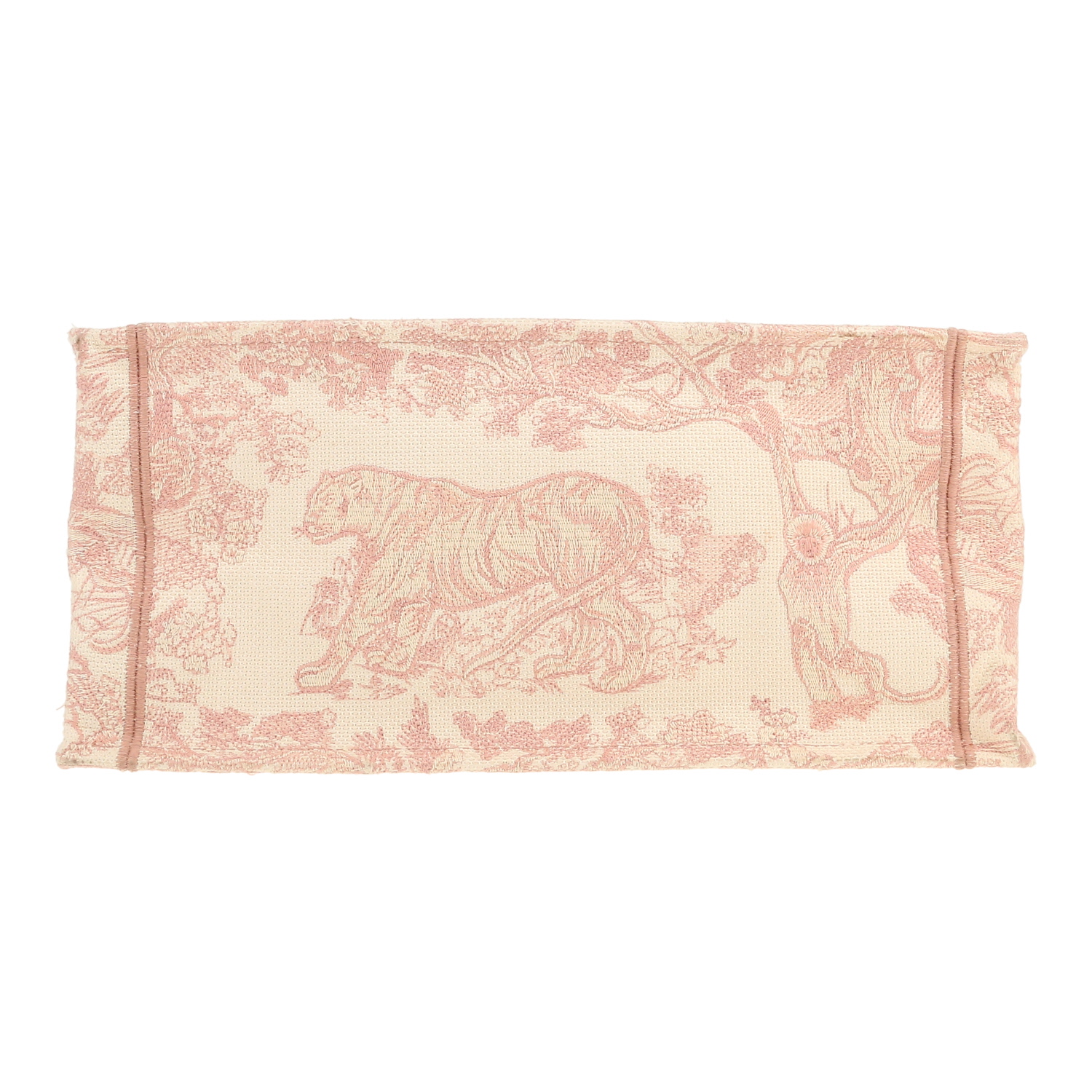 Sac cabas Dior  Book Tote moyen modèle  en toile imprimée rose et beige - Detail D1