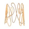 Hald-rigid Repossi White Noise cuff bracelet in pink gold and diamonds - 00pp thumbnail