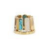 Half-articulated Messika Imperial Move ring in yellow gold, turquoise and diamonds - 00pp thumbnail