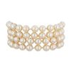 Suzanne Belperron 1960's bracelet in white gold, cultured pearls and diamonds - 00pp thumbnail